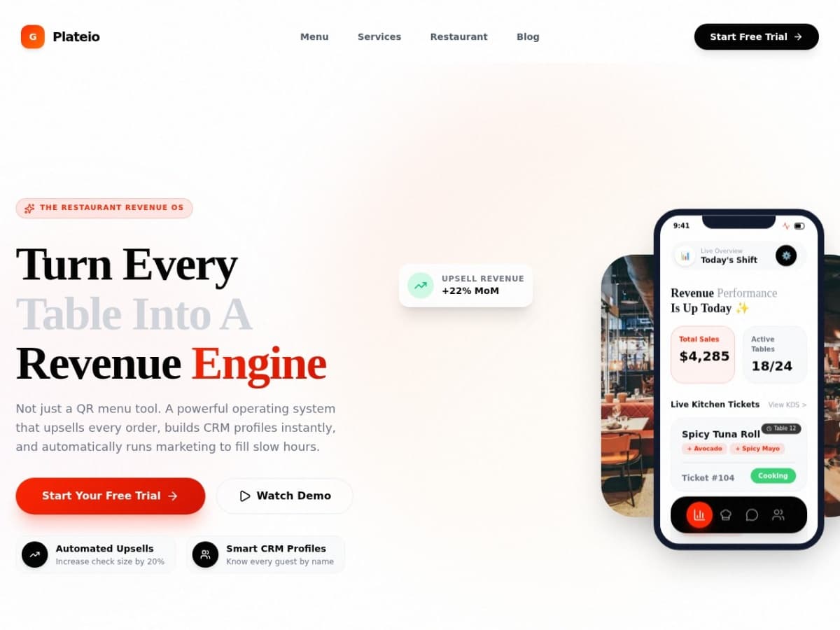 Plateio website preview